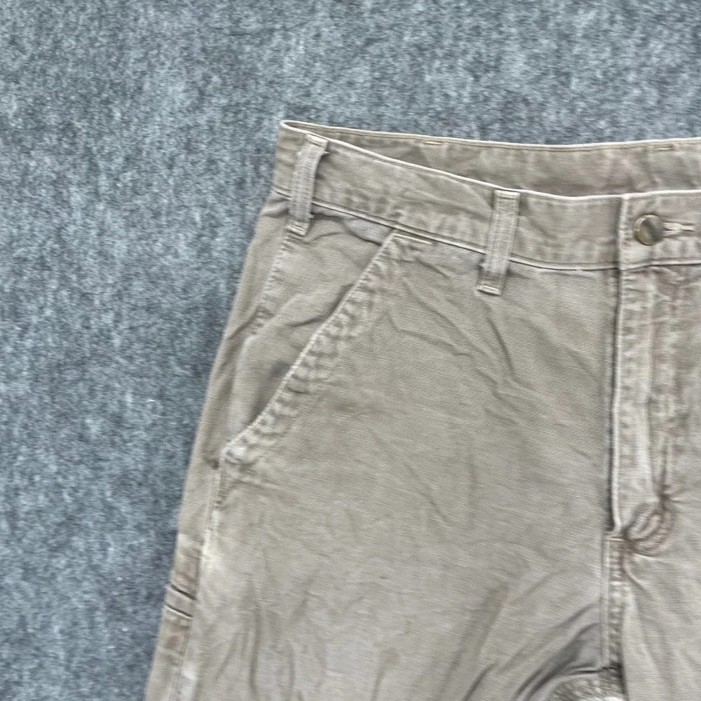 Carhartt Pants Mens 33x30 Canvas Work Pants Straight Leg Distressed Carpenter